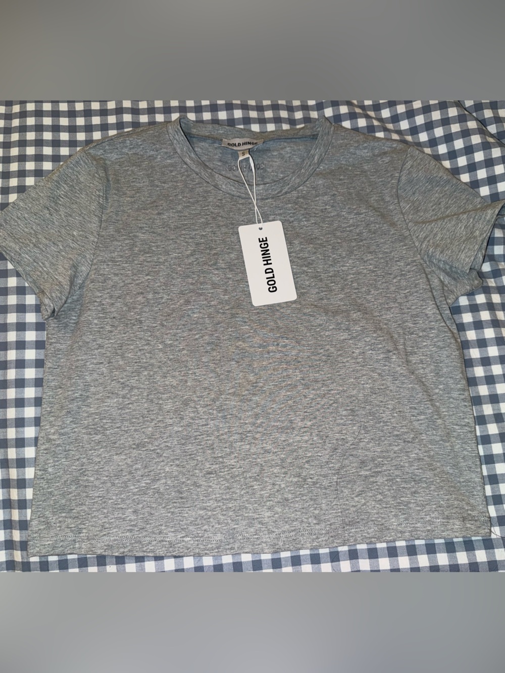 Gold Hinge Grey Crop Tshirt